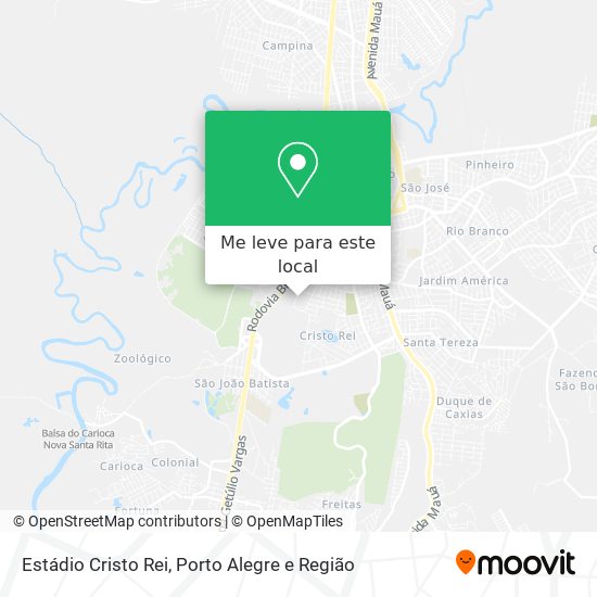 Estádio Cristo Rei mapa
