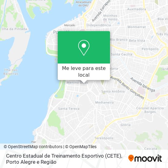 Centro Estadual de Treinamento Esportivo (CETE) mapa