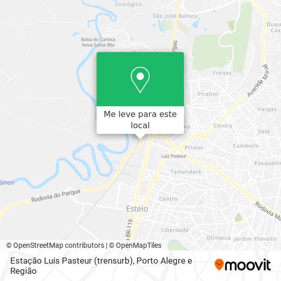 Estação Luís Pasteur (trensurb) mapa