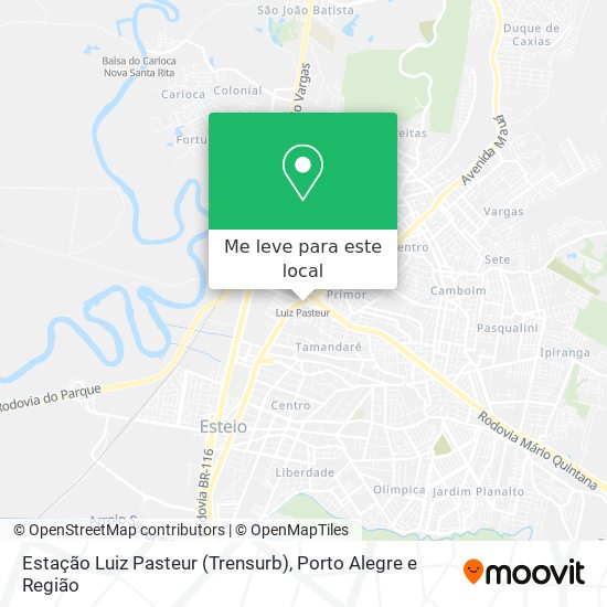 Estação Luiz Pasteur (Trensurb) mapa