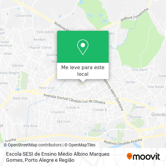 Escola SESI de Ensino Médio Albino Marques Gomes mapa