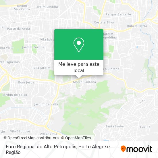 Foro Regional do Alto Petrópolis mapa