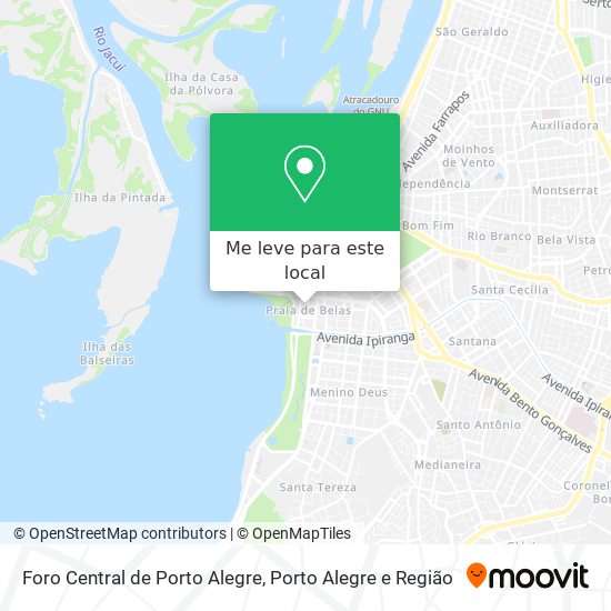 Foro Central de Porto Alegre mapa