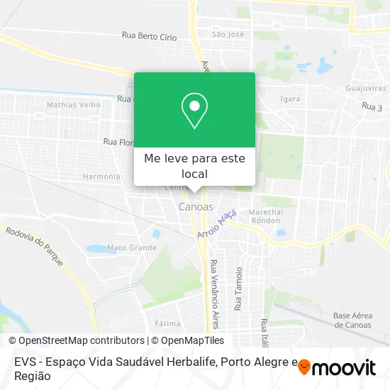 EVS - Espaço Vida Saudável Herbalife mapa
