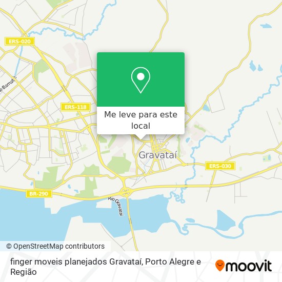 finger moveis planejados Gravataí mapa