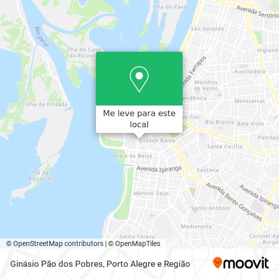 Ginásio Pão dos Pobres mapa