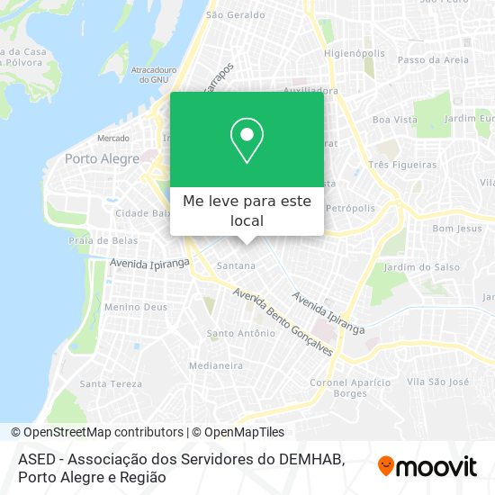 ASED - Associação dos Servidores do DEMHAB mapa
