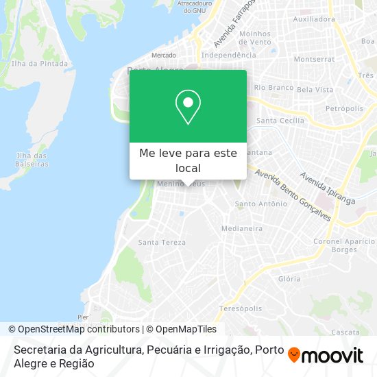 Secretaria da Agricultura, Pecuária e Irrigação mapa