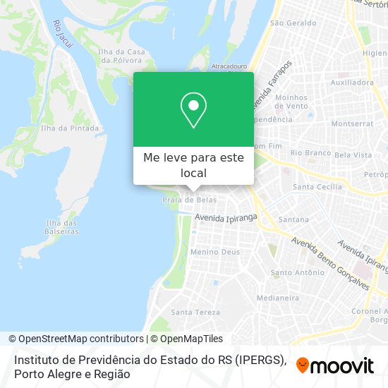 Instituto de Previdência do Estado do RS (IPERGS) mapa