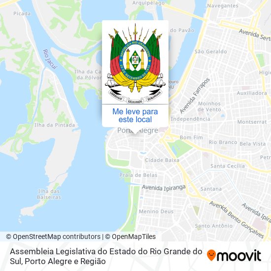Assembleia Legislativa do Estado do Rio Grande do Sul mapa