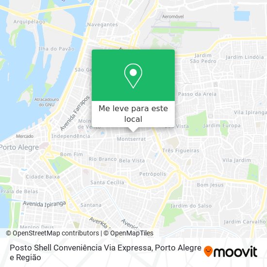 Posto Shell Conveniência Via Expressa mapa
