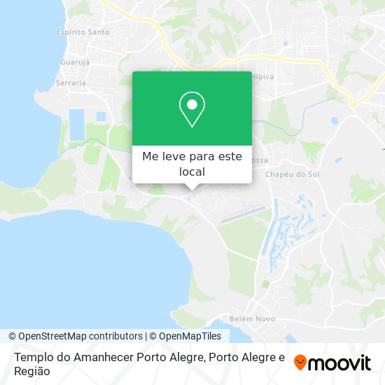 Templo do Amanhecer Porto Alegre mapa