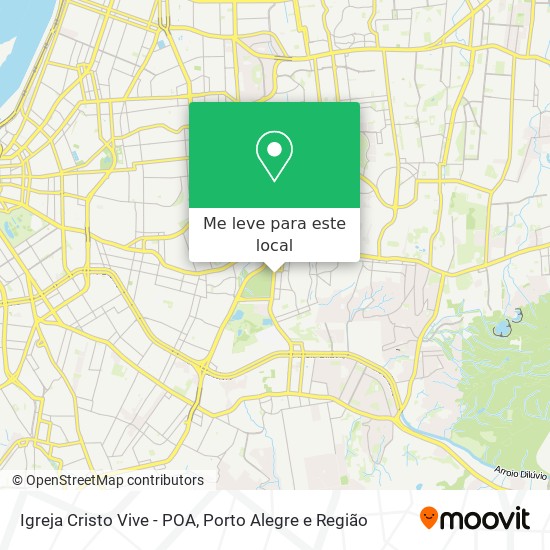 Igreja Cristo Vive - POA mapa