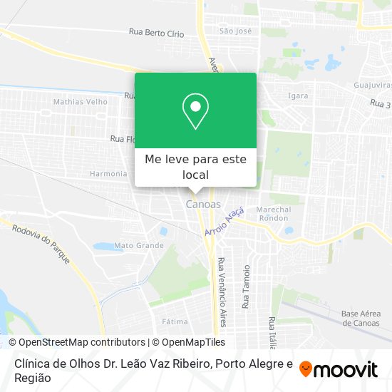 Clínica de Olhos Dr. Leão Vaz Ribeiro mapa