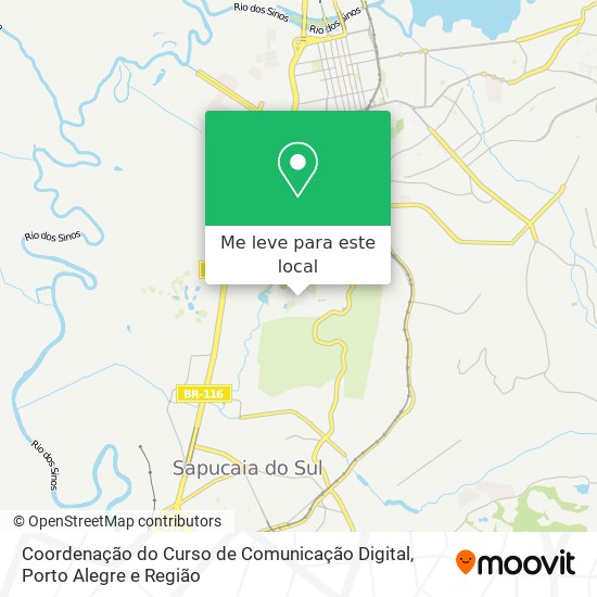 Coordenação do Curso de Comunicação Digital mapa