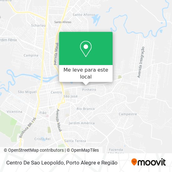 Centro De Sao Leopoldo mapa