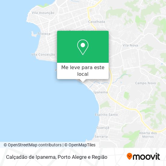 Calçadão de Ipanema mapa