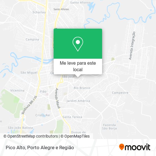 Pico Alto mapa
