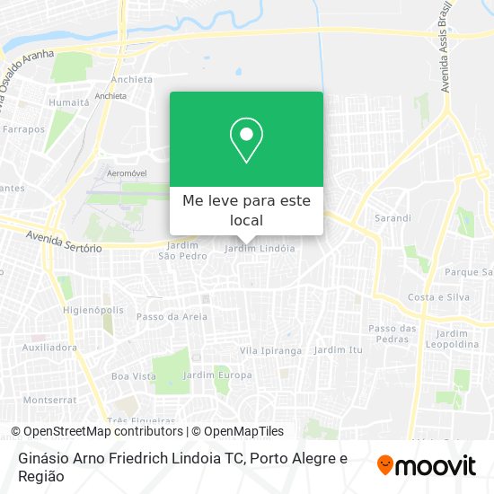 Ginásio Arno Friedrich Lindoia TC mapa