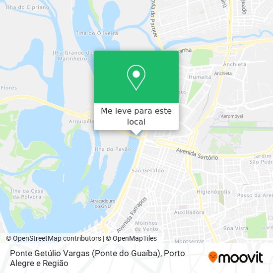 Ponte Getúlio Vargas (Ponte do Guaíba) mapa