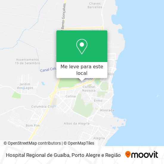 Hospital Regional de Guaíba mapa