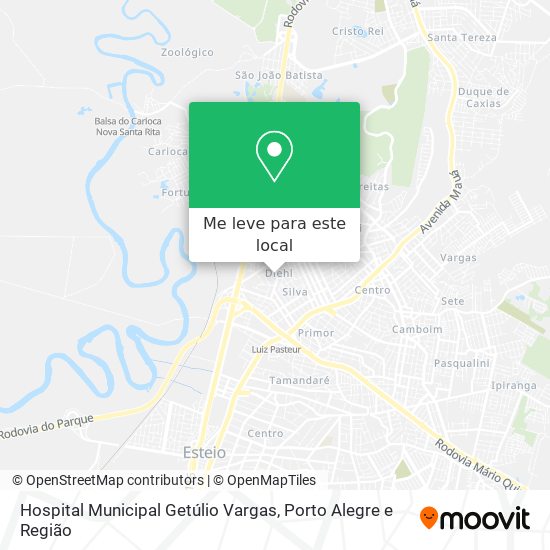 Hospital Municipal Getúlio Vargas mapa