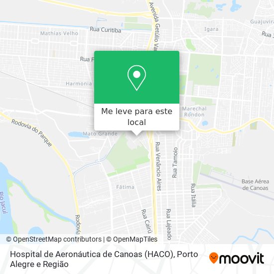 Hospital de Aeronáutica de Canoas (HACO) mapa