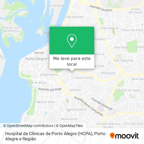 Hospital de Clínicas de Porto Alegre (HCPA) mapa