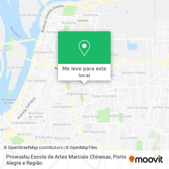 Prowushu Escola de Artes Marciais Chinesas mapa