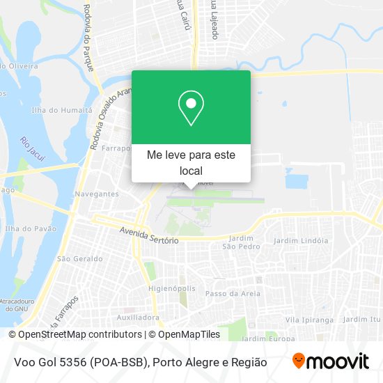 Voo Gol 5356 (POA-BSB) mapa