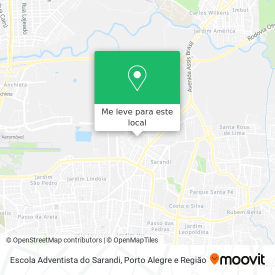 Escola Adventista do Sarandi mapa