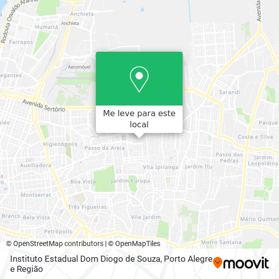 Instituto Estadual Dom Diogo de Souza mapa