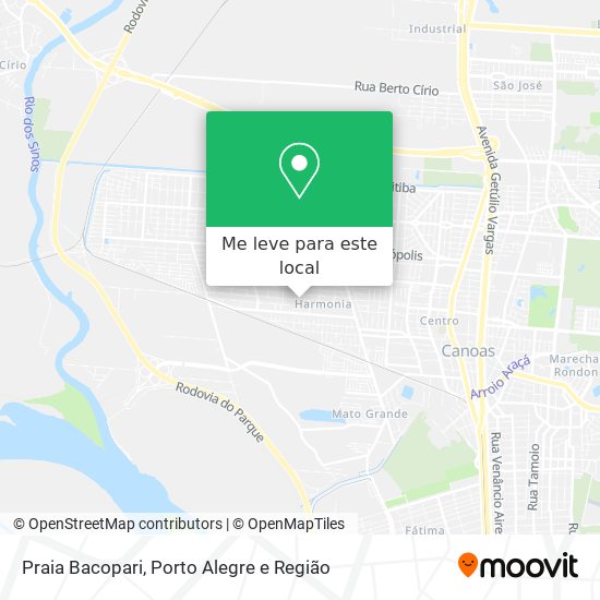 Praia Bacopari mapa