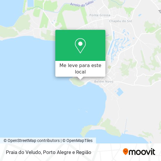 Praia do Veludo mapa