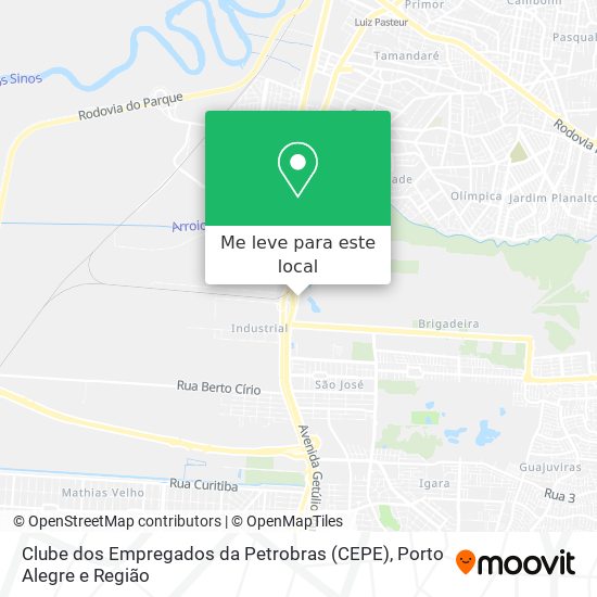 Clube dos Empregados da Petrobras (CEPE) mapa