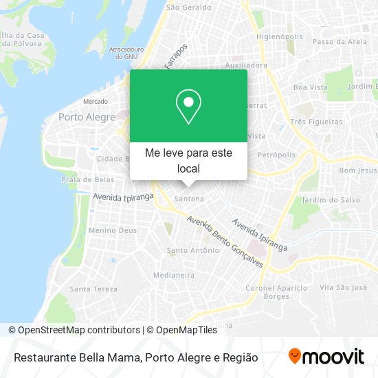 Restaurante Bella Mama mapa