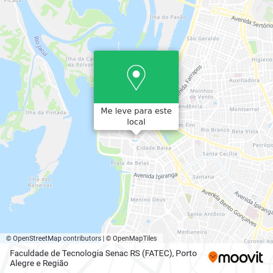 Faculdade de Tecnologia Senac RS (FATEC) mapa