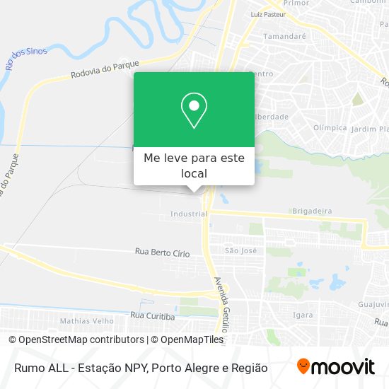 Rumo ALL - Estação NPY mapa