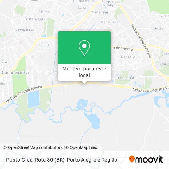 Posto Graal Rota 80 (BR) mapa