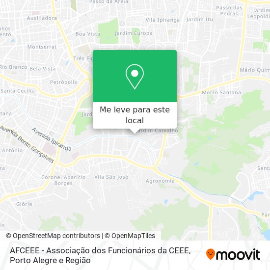 AFCEEE - Associação dos Funcionários da CEEE mapa