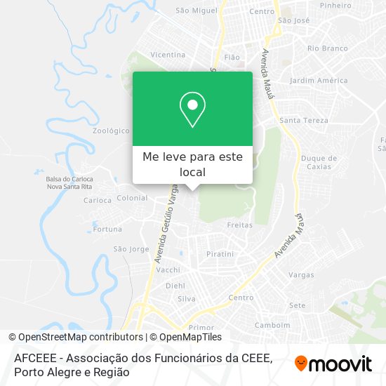 AFCEEE - Associação dos Funcionários da CEEE mapa