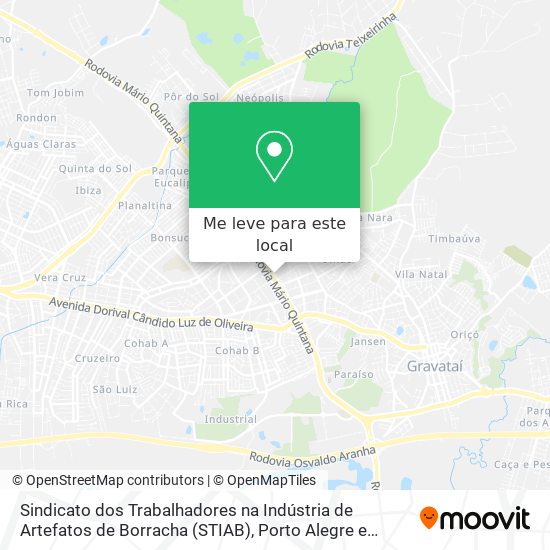 Sindicato dos Trabalhadores na Indústria de Artefatos de Borracha (STIAB) mapa