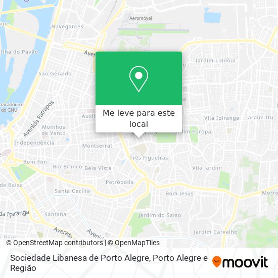 Sociedade Libanesa de Porto Alegre mapa