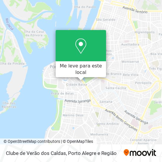 Clube de Verão dos Caldas mapa