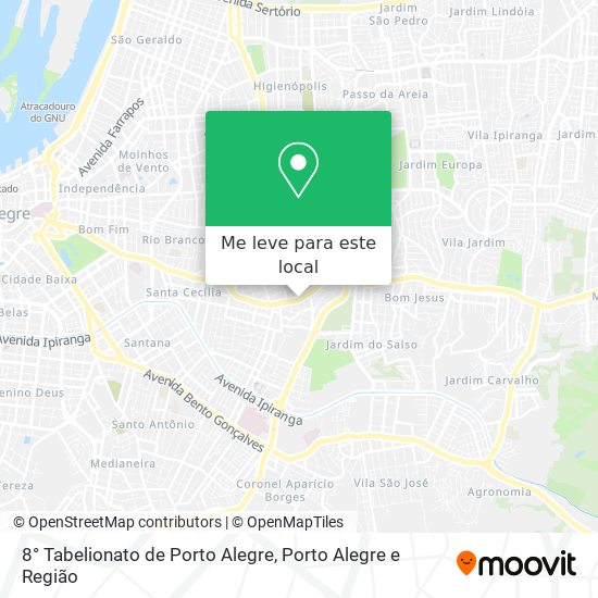8° Tabelionato de Porto Alegre mapa