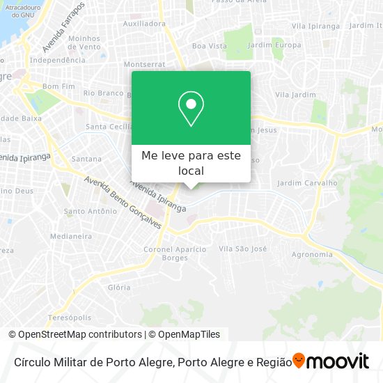 Círculo Militar de Porto Alegre mapa