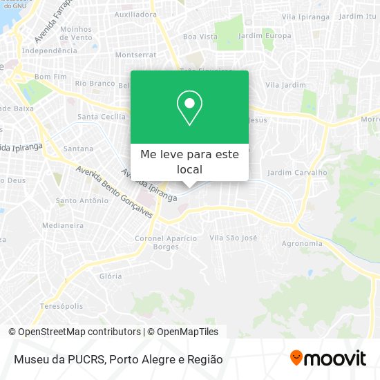 Museu da PUCRS mapa