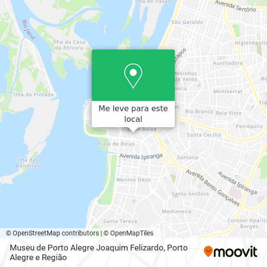 Museu de Porto Alegre Joaquim Felizardo mapa