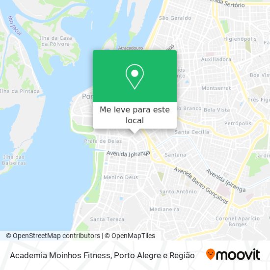 Academia Moinhos Fitness mapa