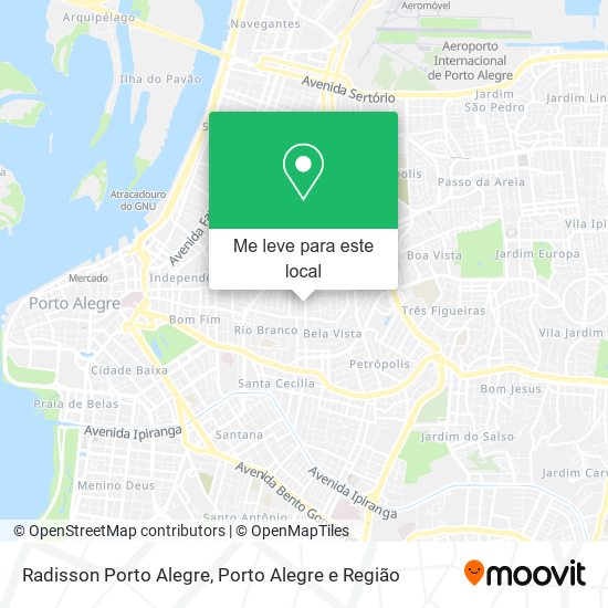 Radisson Porto Alegre mapa